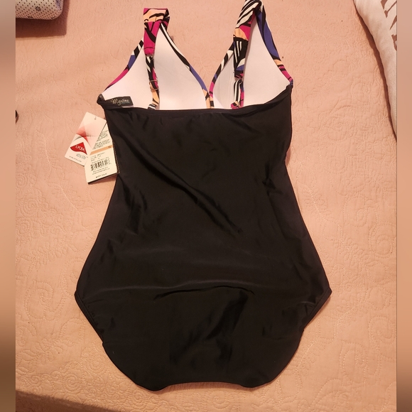 Nwt Maxine of Hollywood 1pc Bathing Suit size 12 - Picture 2 of 7